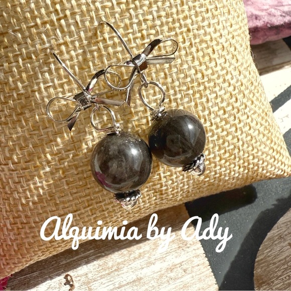 Alquimia by Ady Black and Silver Earrings - Picture 1 of 4
